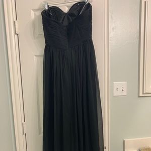 COPY - Black strapless chiffon formal dress